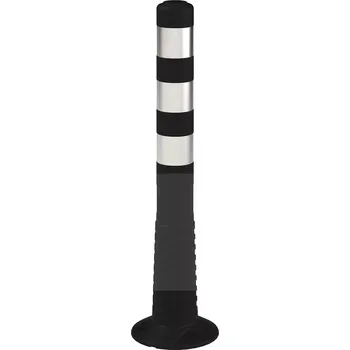 Plotový sloupek Černý plastový (PE) reflexní flexibilní sloupek FLOMA BD46 - 8 x 75 cm