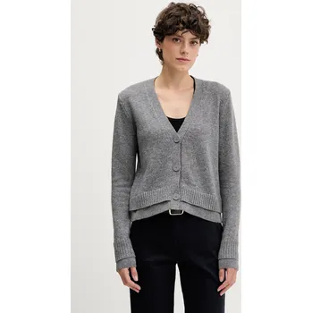 Dámské oblečení Kardigan s příměsí vlny Sisley 122WL602S šedá 90X, vel. L