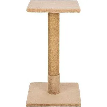 Škrabací sloupek BEANA, 69 cm, králičí plyš, šedobéžová - LIMITOVANÁ NABÍDKA,rychlé dodání