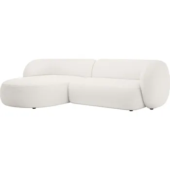 Pohovka Micadoni Bílá bouclé rohová pohovka Kate 285 cm, levá