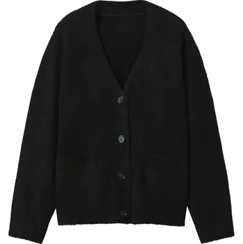 Dámský svetr esmara® Dámský kardigan s podílem vlny (černá, L(44/46))