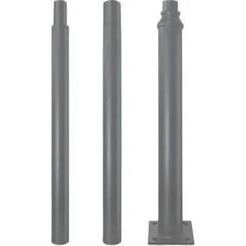 Venkovní osvětlení Kovová tyč pro sloup venkovního osvětlení BASE 3 m šedá