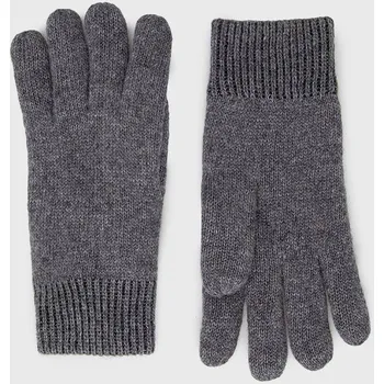 Rukavice Vlněné rukavice Barbour Carlton šedá barva, ONE SIZE, 09X