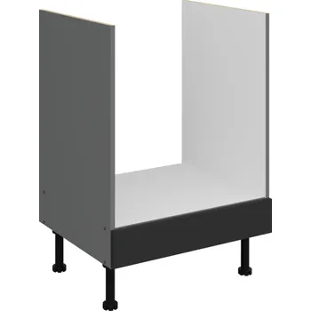 Kuchyňská skříňka 60 D GAZ BB, Spodní kuchyňská skříňka na vestavnou troubu Aria černá/antracit