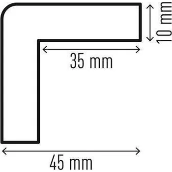 Stavební profil Ochranný rohový profil "C35", žlutá-černá, samolepicí, 5 ks/balení, DURABLE 1102130