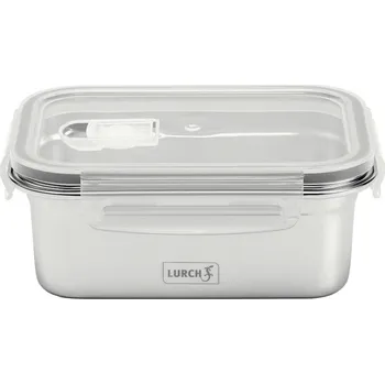 Svačinový box Nerez jídelní box s plastovým víkem Lurch 00240891 - 800ml