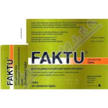 Lék na srdce, cévy a krev Faktu 100mg/2.5mg sup.20
