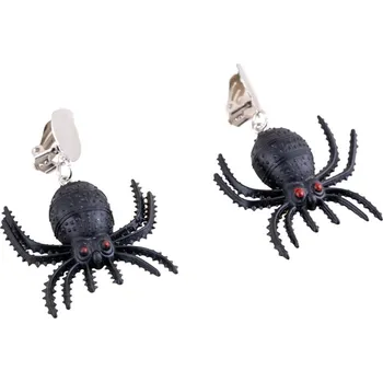 Karnevalový doplněk Náušnice černí pavouci čarodějnice