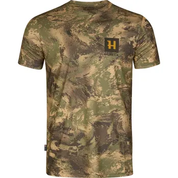 Pánské tričko Triko Härkila Deer Stalker camo S/S, barva: zelená kamufláž, velikost: M