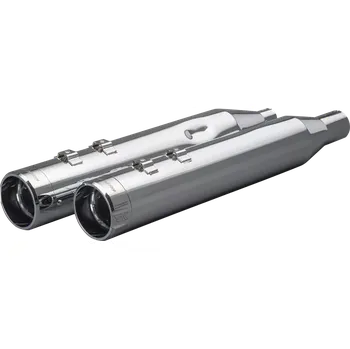 Výfuk pro motocykl Koncovky výfuku KHROME WERKS 4,5" HP PLUS SLIP-ON MUFFLERS pro HARLEY DAVIDSON FLHT/ FLHTK/ FLHX/ FLHR/ FLTRX/ FLTRU/ FLTRK rok 2017-2024 viz popis, barva chromová/chromové klassic zakončení