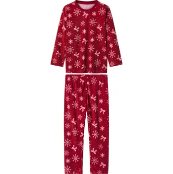 lupilu® Dívčí vánoční velurové pyžamo (červená, 98/104)