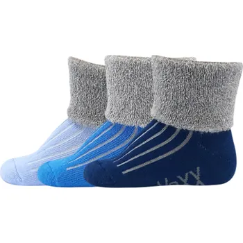 VoXX Dětské froté ponožky pro děti 3 páry - modré Velikost dle EU (délka v cm): 18-20 (12-14 cm)