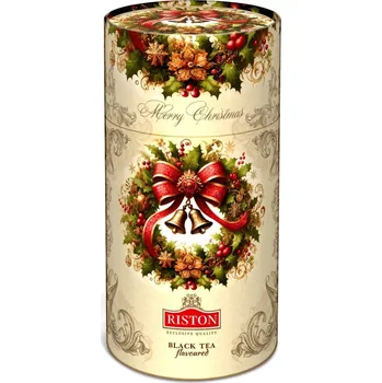 Čaj RISTON Merry Christmas Beige papírový tubus 85g