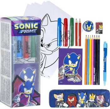 Set školních potřeb Kreativní set Sonic Prime (11 x 24 x 10 cm)
