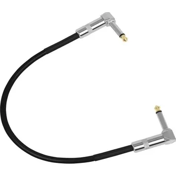 Klasická kytara Pedálový kabel 6.35 mm 30 cm Propojovací patch kabel pro kytarové efekty Kvalitní audio kabel se zalomenými konektory Odolný a flexibilní