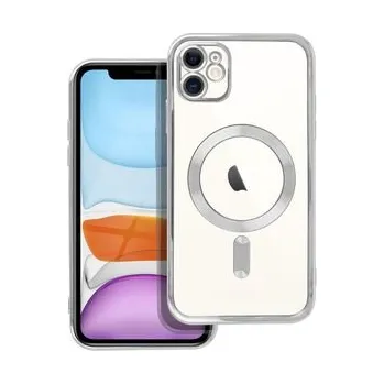 Pouzdro na mobilní telefon Kryt ELECTRO MAG COVER kompatibilní s MagSafe pro IPHONE 11 stříbrný - OEM + zdarma možnost vyzkoušet a vrátit zboží do 30 dní
