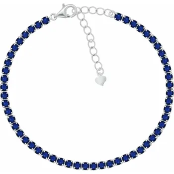 Náramek Brilio Silver Tenisový náramek s modrými kubickými zirkony BRC171WB + 2 měsíce na vrácení zboží