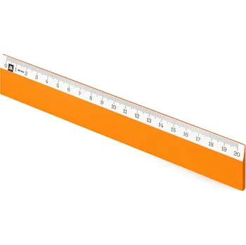 pravítka Metrie | Scholar-W20HO Dřevěné pravítko světleoranžové | 20 cm