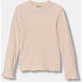 Dětské tričko s dlouhým rukávem United Colors of Benetton 381PG10LB.P.Seasonal růžová 39X, vel. 110