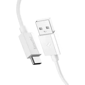 Datový kabel Spigen ACA08716 Essential USB-A na USB-C 60W kabel 2m bílá (ACA08716)