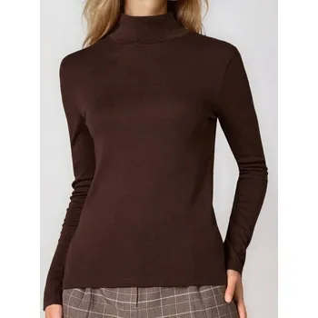 Dámská halenka Sinsay - Halenka s dlouhými rukávy - hnědá - 480EU-88X - 480EU-88X-M