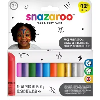 Výtvarná barva Snazaroo tyčinky na obličej 12ks