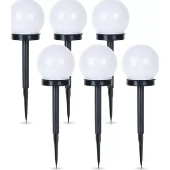 Venkovní osvětlení Solární zahradní lampy LED na zapíchnutí 33,5 cm, 6 ks