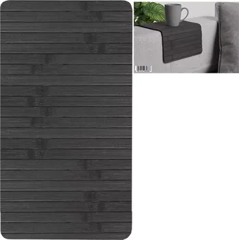 Stolní podložka Bambusová černá rolovací podložka na stůl 44 × 24 cm