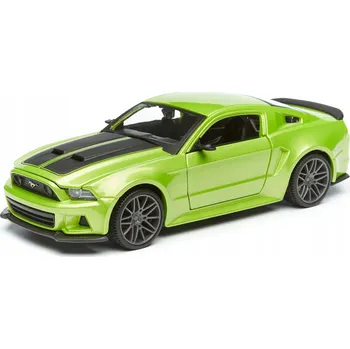 autíčko MAISTO 2014 FORD MUSTANG STREET RACER ZELENÝ 1:24 NOVÝ KOVOVÝ MODEL 31506