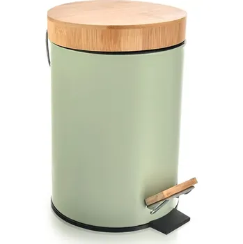 Odpadkový koš Greenish Koš odp. kov/UH s pedálem+bam. víko 3 l