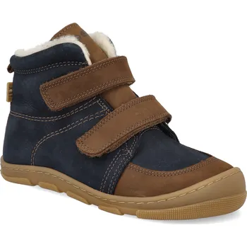 Chlapecká zimní obuv Koel Barefoot dětské zimní širší - Kasi tex wool Navy modrá Velikost: 25