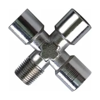 Fitinka A046-14 X-šroubení poniklováno vnitřní závit 3x 1/4" + 1x R1/4" vnější (ABAC)