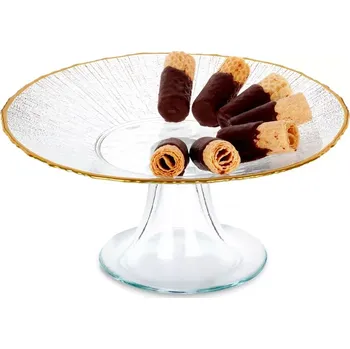 Siaki Collection Skleněný servírovací tác na noze Mia fi 21 cm