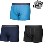 Pánské trenky Sensor MERINO ACTIVE 3-PACK černá/modrá/deep blue S