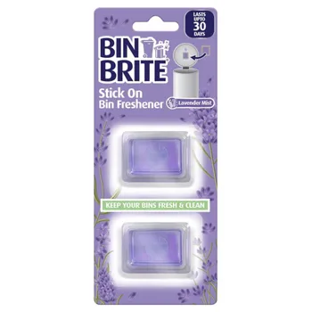 Osvěžovač vzduchu Bin Brite nálepka neutralizující zápach do odpadkového koše Lavender Mist 2ks