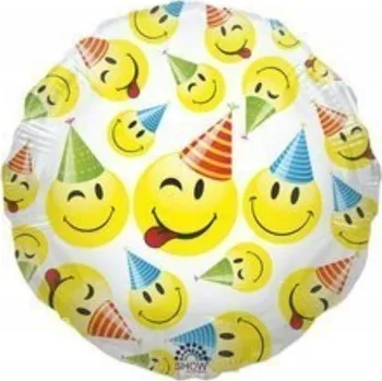 Balónek Fóliový balónek s héliem k narozeninám - SMAJLÍCI - 45 cm