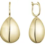 Pozlacené stříbrné náušnice velké slzy 61108