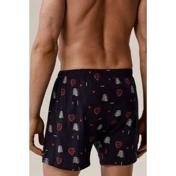 Trenýrky 2 PACK trenýrky Atlantic 2GMB-012 Tmavě modrá-červená 2XL