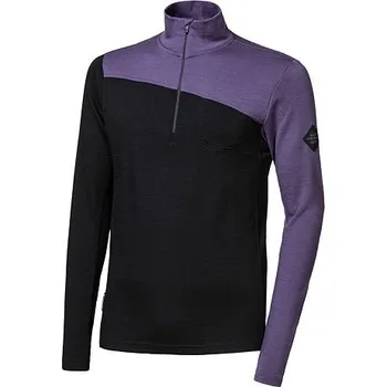 Pánská mikina Pánská mikina dl.rukáv zip Sensor MERINO EXTREME UP černá/grape purple XL