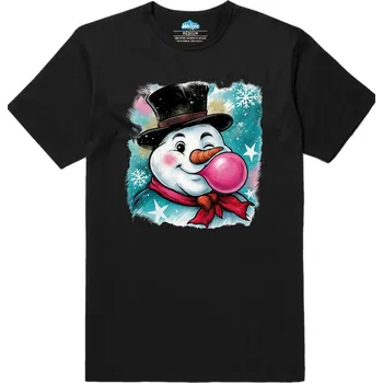 Pánské tričko Pánské tričko Sněhulák se Žvýkačkou (Velikost: M, Barva: Černá)