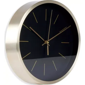 Hodiny Nástěnné hodiny černo‑zlaté 25 cm