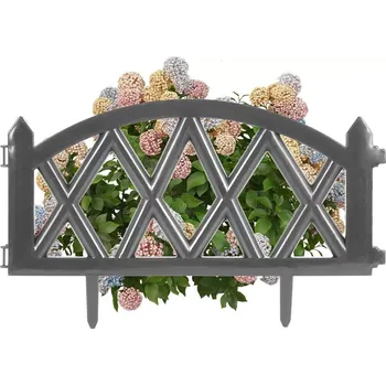 Zahradní obrubník Zahradní okrasný plůtek grafitový 49 × 30 cm Vilde