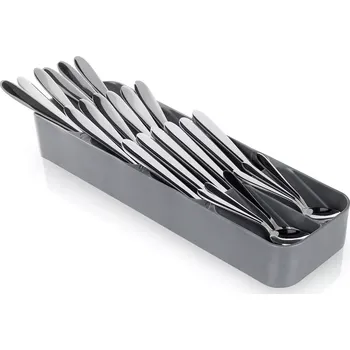 Příborník do zásuvky Šedý zásobník na příbory do zásuvky 39 × 11,5 cm