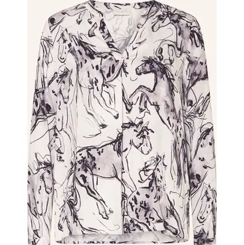 Milano Italy Dámská Halenka, bílá / světle šedá / černá, 44