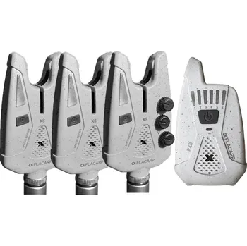 Signalizátor záběru FLACARP - Sada signalizátorů X8 + příposlech RX8 3+1 Šedá Granit