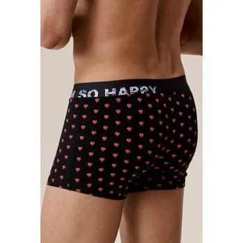 Boxerky 2 PACK boxerky Atlantic 2GMH-028/25 Černá 2XL