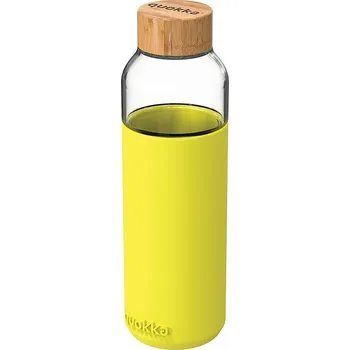 Termoska Skleněná láhev na vodu Quokka Flow neon green, 660 ml