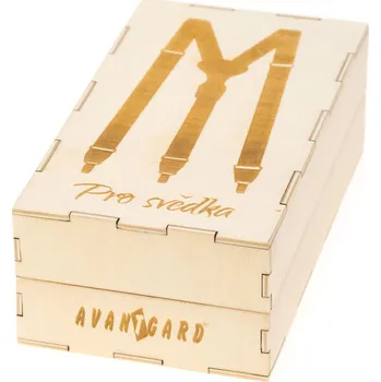 Dárková krabička Avantgard Dřevěná dárková krabička na šle Pro svědka, 921-3721, Přírodní dřevo