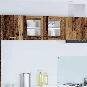 Příborník do zásuvky vidaXL Závěsná skříňka s úložištěm 2 pcs Staré dřevo 40 x 31 x 40 cm