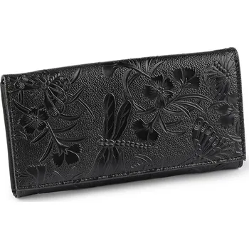 Peněženka Dámská peněženka vážky a motýli 9,5x19 cm, barva 8 černá